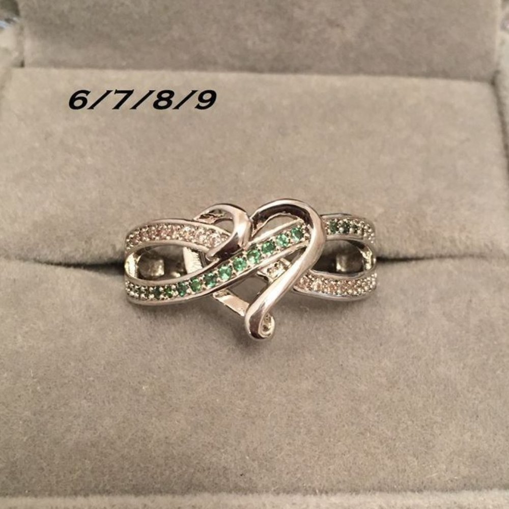 Gren Heart Infinity Promise Ring - image 1